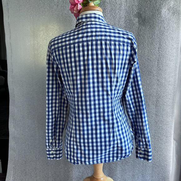 Women's Vineyard Vines Blue White Checkered Long Sleeve Button-up Shirt Size:6 - Picture 4 of 7